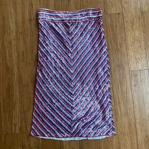 DKNY Sequin Skirt 100% Silk Size 2 NWT